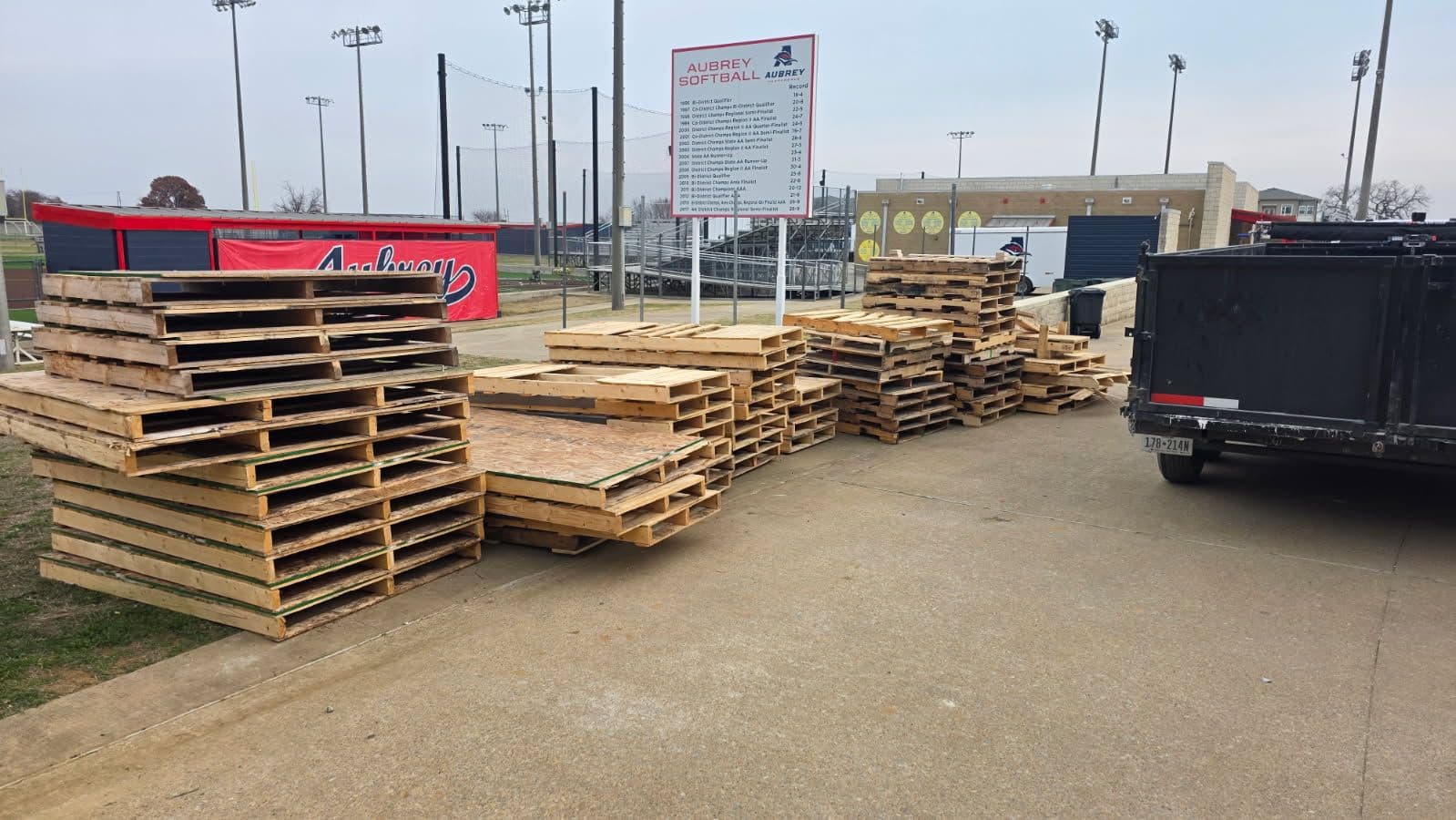 Efficient Pallet Disposal at Aubrey High School