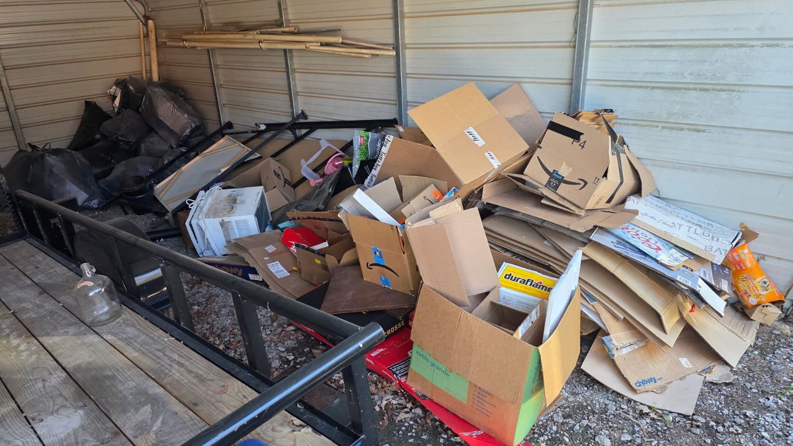 Cardboard and Trash Cleanout in McKinney Texas