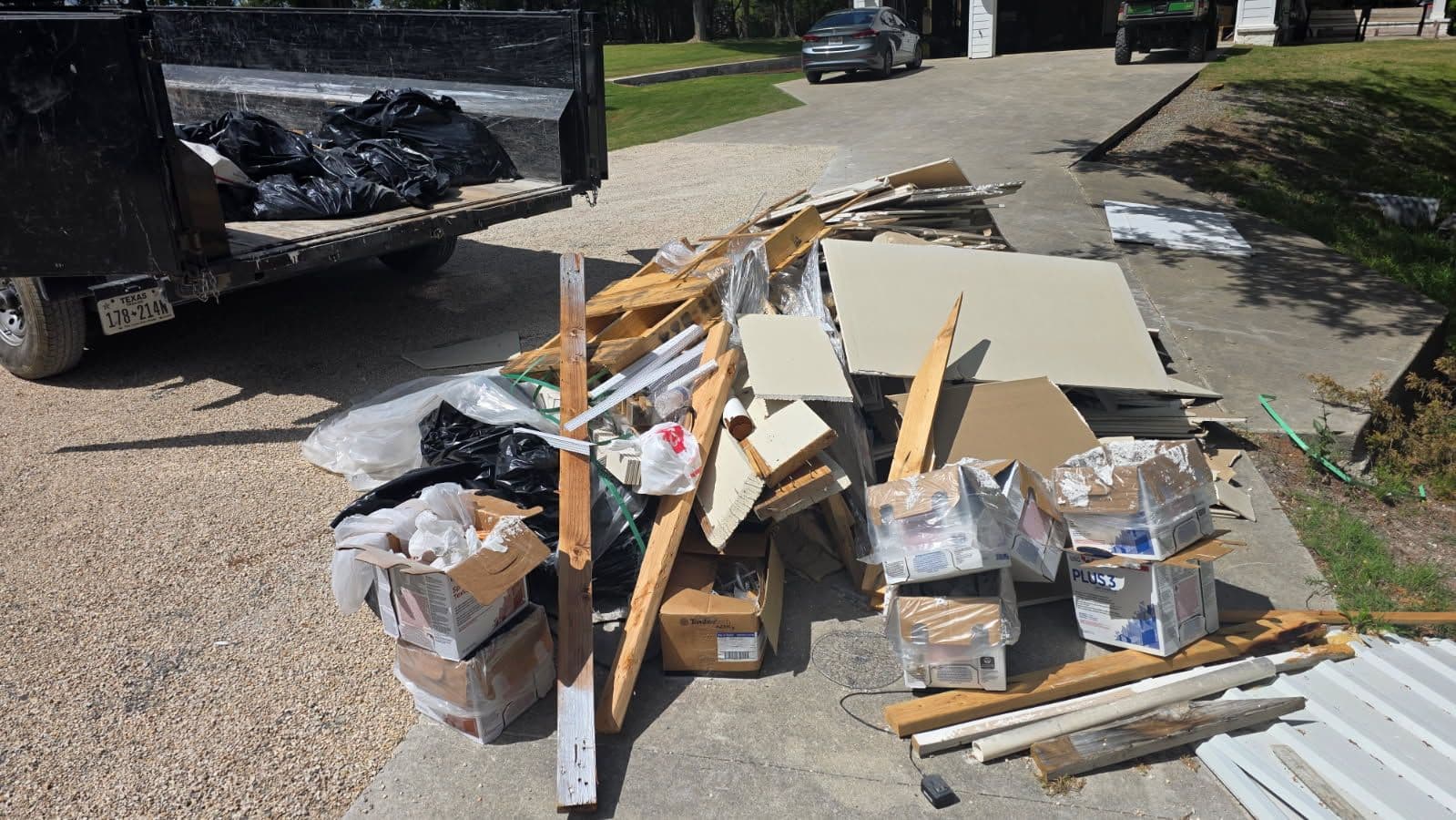 Project Demo Debris Removal Leaves McKinney Driveway Spotless image