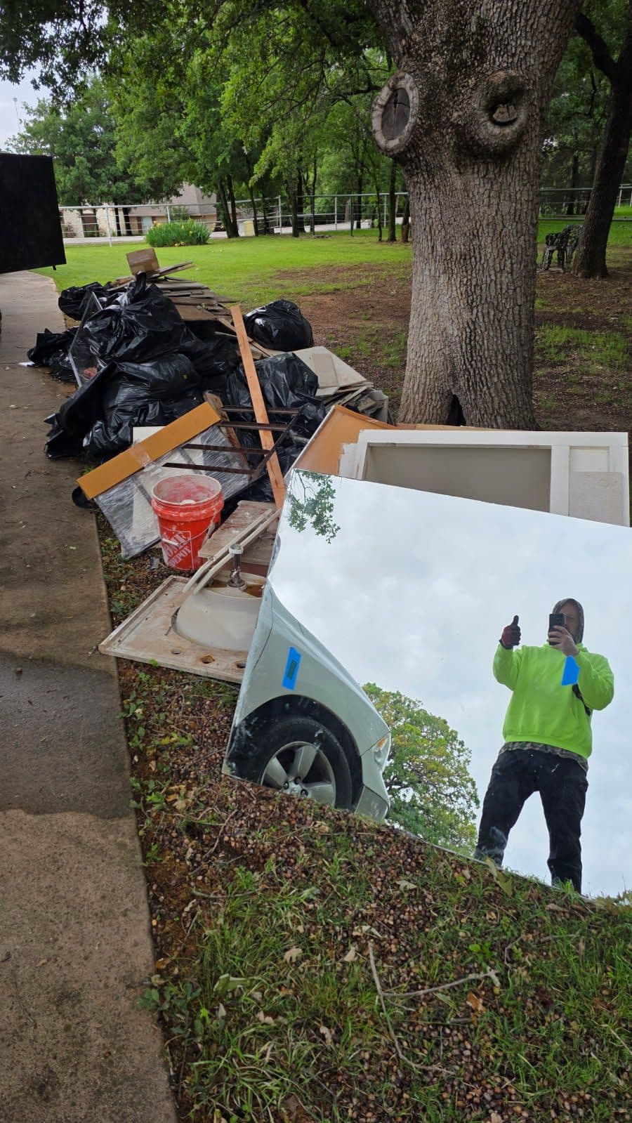 5,000 lbs of Bathroom Demo Debris Hauled Away in Cross Roads Texas image